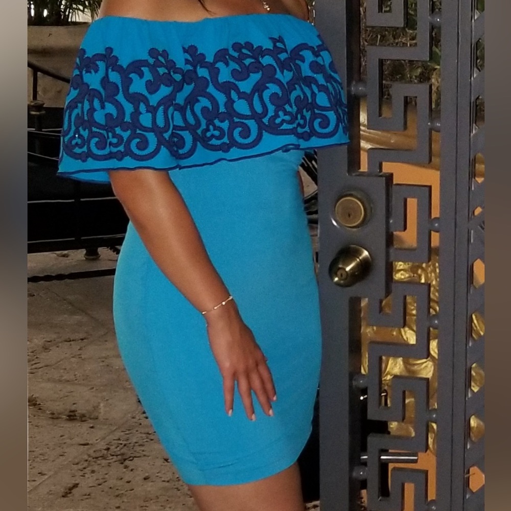 Sugarbird: Home embellishment dress - Turquise blue, S
Item# 1580